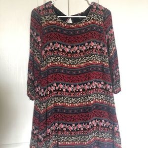 Quarter sleeve mini dress